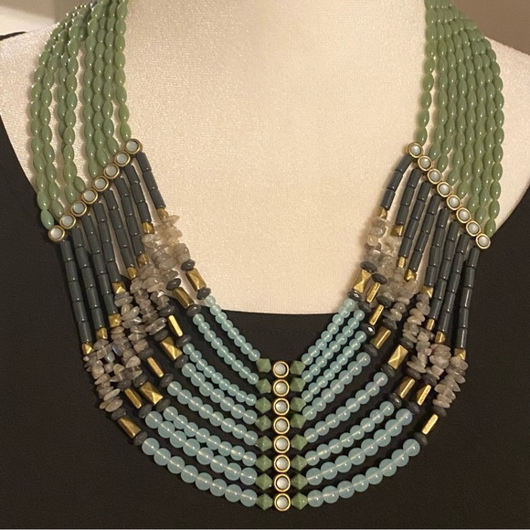 Lia Sophia Green and Black Beaded Necklace - Picture 4 of 10